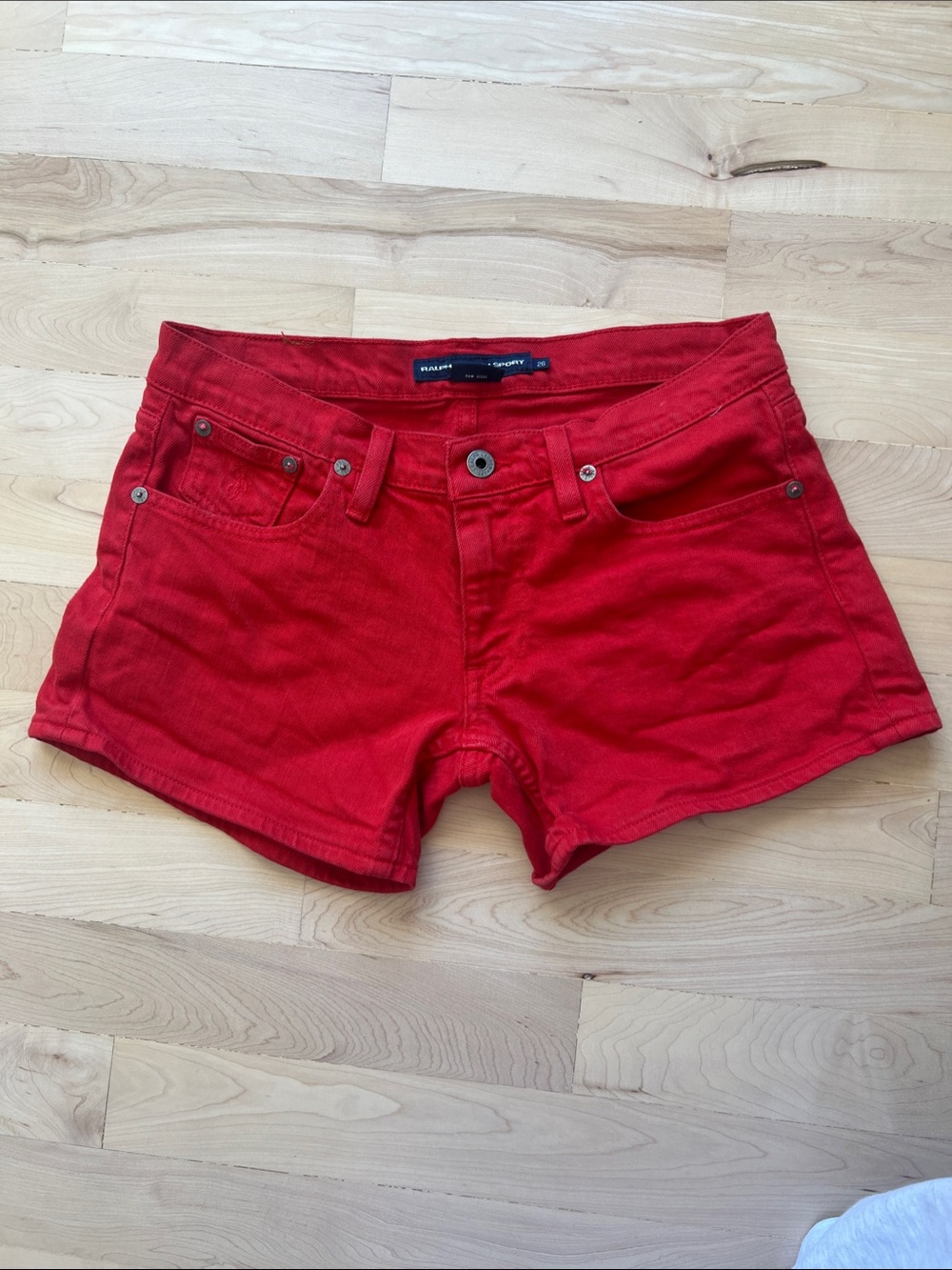 Ralph Lauren low rise Red Women's Denim Cutoff Shorts
